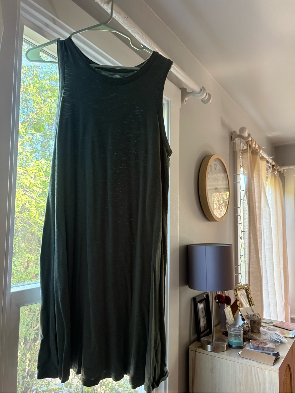 Universal Thread Medium Slate Green T shirt Dress